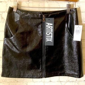 Artistix crackly pleather mini skirt